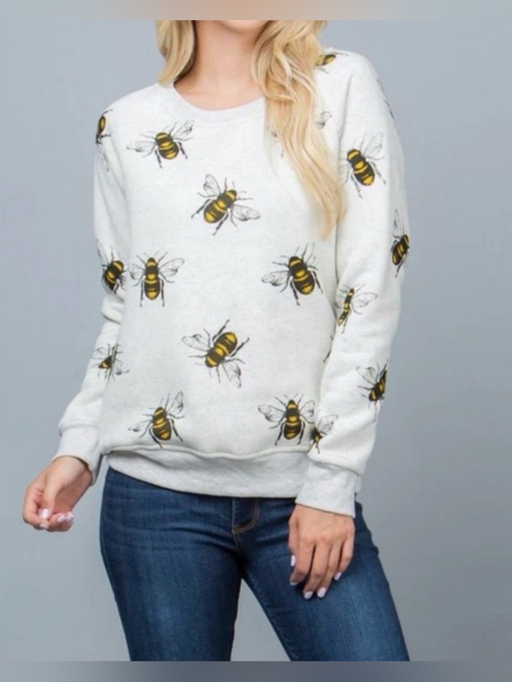 L.A Soul Bumble Bee Graphic Crewneck Sweatshirt Size Medium